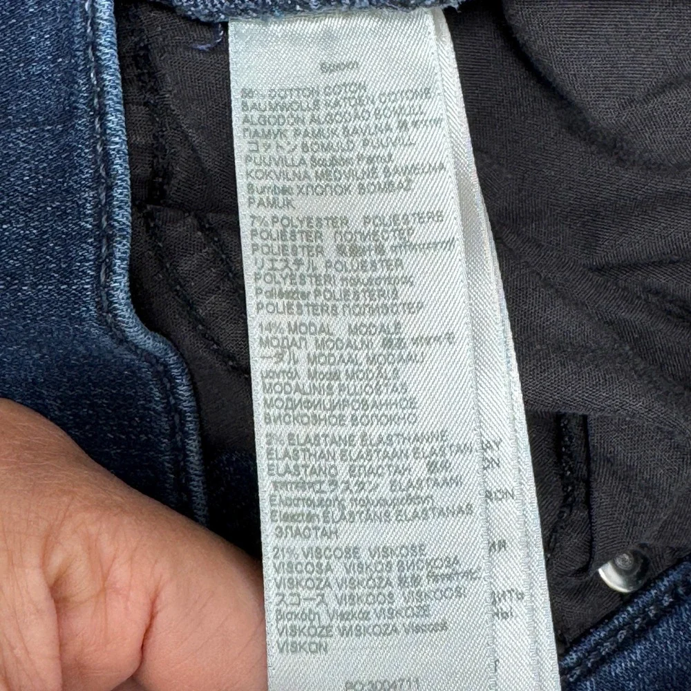 7 For All Mankind Jeans Mens 30 Dark Blue Slimmy Tapered Luxe Performance Plus